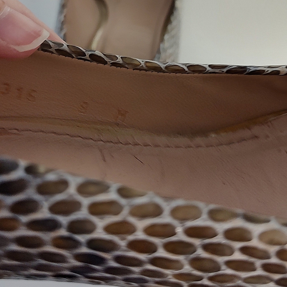 Stuart Weitzman Plainfield Python Snake Print Pee… - image 7